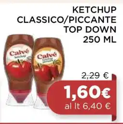 Coop KETCHUP CLASSICO/PICCANTE TOP DOWN 250 ML offerta