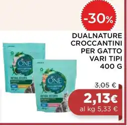Coop DUALNATURE CROCCANTINI PER GATTO VARI TIPI 400 G offerta