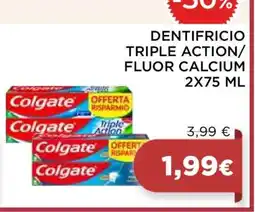 Coop Colgate DENTIFRICIO TRIPLE ACTION/FLUOR CALCIUM 2X75 ML offerta