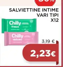 Coop SALVIETTINE INTIME VARI TIPI X12 offerta
