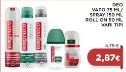 Coop DEO VAPO 75 ML/SPRAY 150 ML ROLL ON 50 ML VARI TIPI offerta