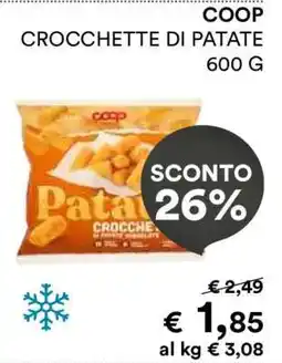 Coop COOP CROCCHETTE DI PATATE 600 G offerta