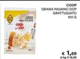 Coop COOP Grana Padano DOP grattugiato 100 g offerta