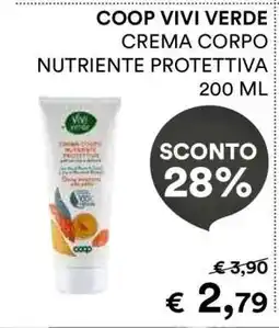 Coop COOP VIVI VERDE CREMA CORPO NUTRIENTE PROTETTIVA 200 ML offerta