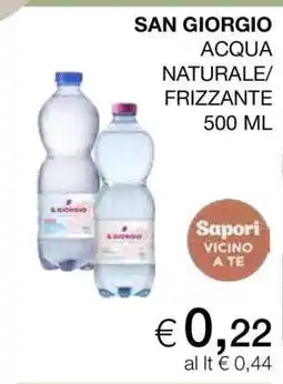 Coop SAN GIORGIO ACQUA NATURALE/FRIZZANTE 500 ML offerta
