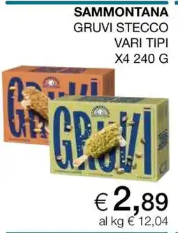 Coop SAMMONTANA GRUVI STECCO VARI TIPI X4 240 G offerta
