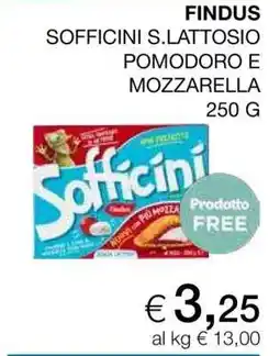 Coop FINDUS SOFFICINI S.LATTOSIO POMODORO E MOZZARELLA 250 G offerta