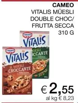 Coop CAMEO VITALIS MÜESLI DOUBLE CHOC/FRUTTA SECCA offerta