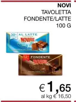 Coop NOVI TAVOLETTA FONDENTE/LATTE offerta