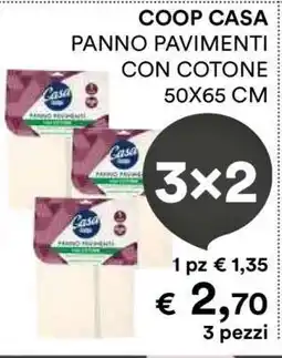 Coop COOP CASA PANNO PAVIMENTI CON COTONE 50X65 CM offerta