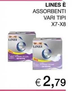 Coop LINES È ASSORBENTI VARI TIPI X7-X8 offerta
