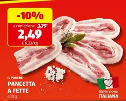 ALDI Pancetta a fette offerta