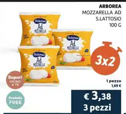 Coop ARBOREA MOZZARELLA AD S.LATTOSIO 100 G offerta