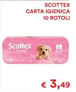 Coop SCOTTEX CARTA IGIENICA 10 ROTOLI offerta