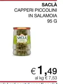 Coop SACLÀ CAPPERI PICCOLINI IN SALAMOIA offerta