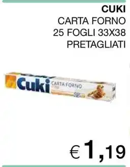 Coop Cuki Carta Forno offerta