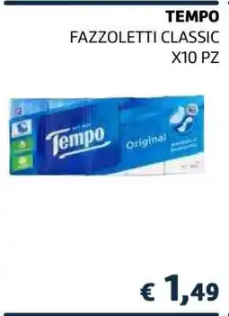 Coop TEMPO FAZZOLETTI CLASSIC X10 PZ offerta