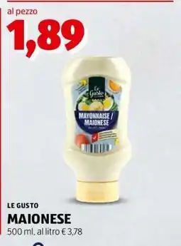 ALDI LE GUSTO MAIONESE offerta
