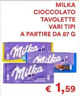 Coop MILKA CIOCCOLATO TAVOLETTE offerta