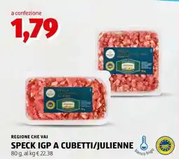 ALDI SPECK IGP A CUBETTI/JULIENNE offerta