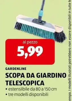 ALDI SCOPA DA GIARDINO TELESCOPICA offerta