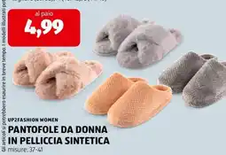 ALDI PANTOFOLE DA DONNA IN PELLICCIA SINTETICA offerta