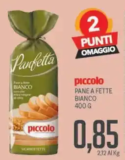Supermercati Piccolo Panfetta pane a fette bianco offerta