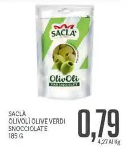 Supermercati Piccolo Sacla olivoli olive verdi snocciolate offerta