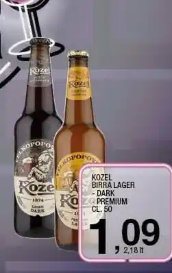 Sigma Kozel birra lager dark 500 ml offerta