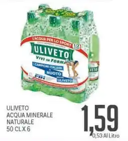 Supermercati Piccolo Uliveto acqua minerale naturale offerta