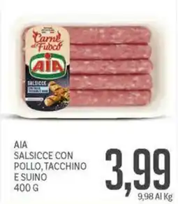 Supermercati Piccolo AIA Salsicce con pollo, tacchino e suino offerta