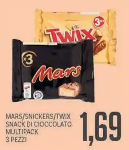 Supermercati Piccolo Mars/Snickers/Twix snack di cioccolato offerta