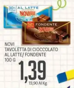 Supermercati Piccolo Tavoletta di cioccolato al latte/fondente Novi offerta