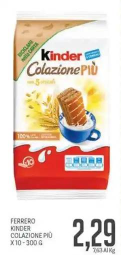 Supermercati Piccolo Ferrero Kinder Colazione Più offerta