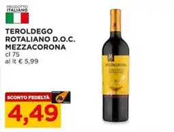 Alì Supermercati Teroldego Rotaliano D.O.C. Mezzacorona offerta