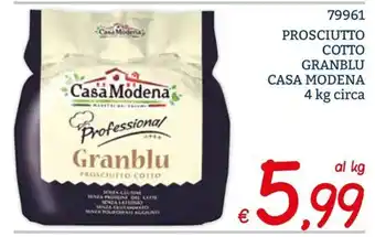Prosciutto cotto Granblu Casa Modena