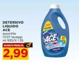 Alì Supermercati Detersivo liquido Ace offerta