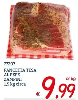 Zona Pancetta tesa al pepe Zampini offerta