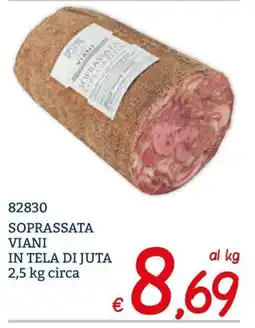 Zona Soppressata Viani in tela di juta offerta