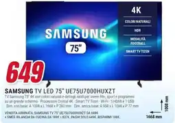 Trony Samsung TV LED 75" offerta