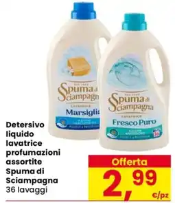 Despar Detersivo liquido lavatrice profumazioni assortite Spuma di Sciampagna offerta