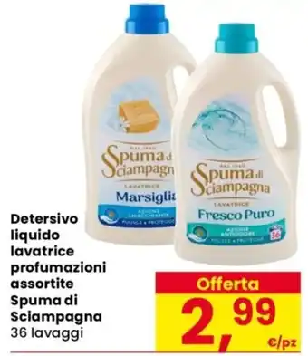Detersivo liquido lavatrice profumazioni assortite Spuma di Sciampagna