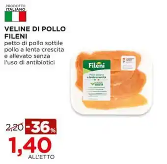 Veline di pollo Fileni