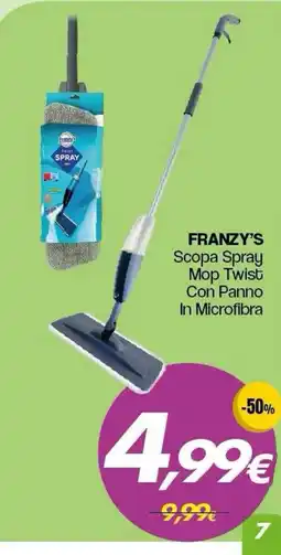 Franzy's Franzy's Scopa Spray Mop Twist Con Panno In Microfibra offerta