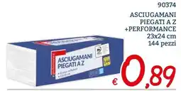 Zona Asciugamani piegati a z performance offerta