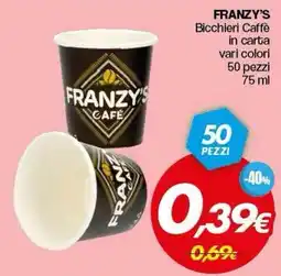 Franzy's Franzy's bicchieri caffè offerta