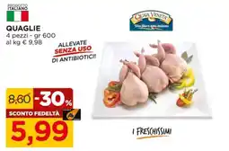 Alì Supermercati Quaglie Quaia Veneta offerta