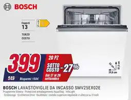 Trony Bosch lavastoviglie da incasso offerta
