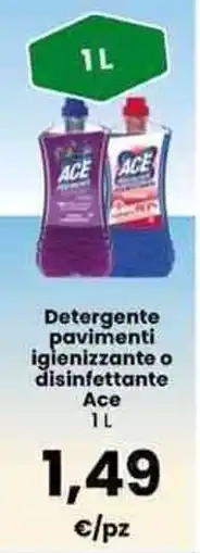 Interspar Detergente pavimenti igienizzante o disinfettante Ace offerta