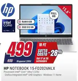 Trony HP NOTEBOOK 15-FD2026NLX offerta